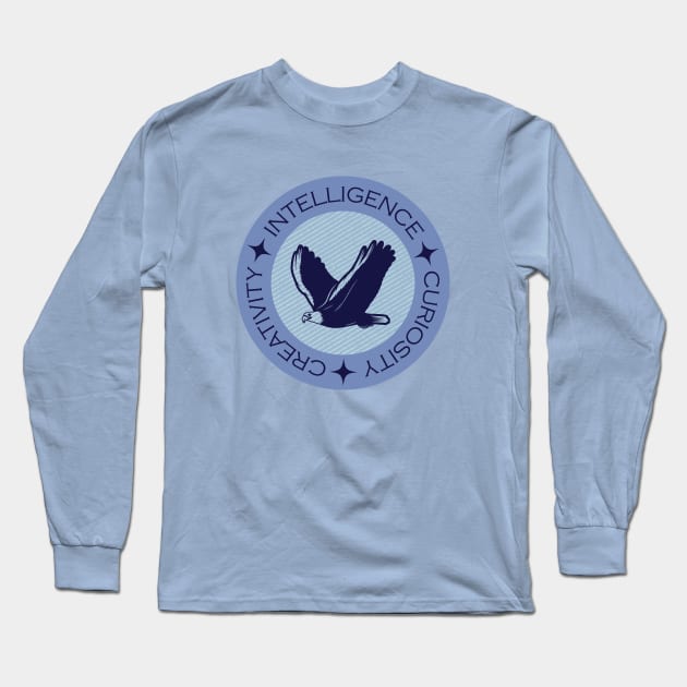 blue raven wizarding school house traits Long Sleeve T-Shirt by Qaws